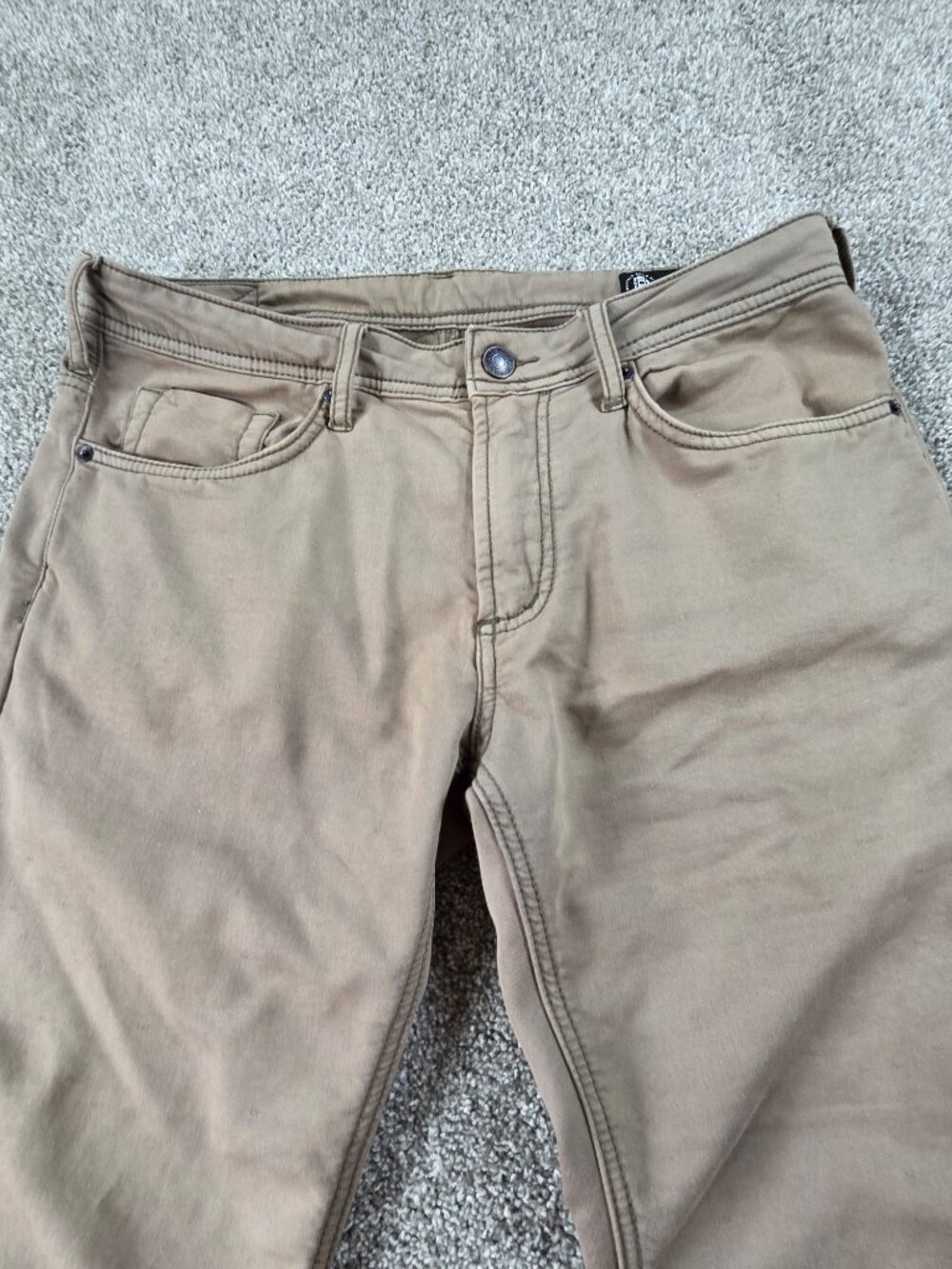 Buffalo David Bitton Fred-x Easy Fit Mens Khaki Straight Pants W32 L32 - Picture 3 of 7